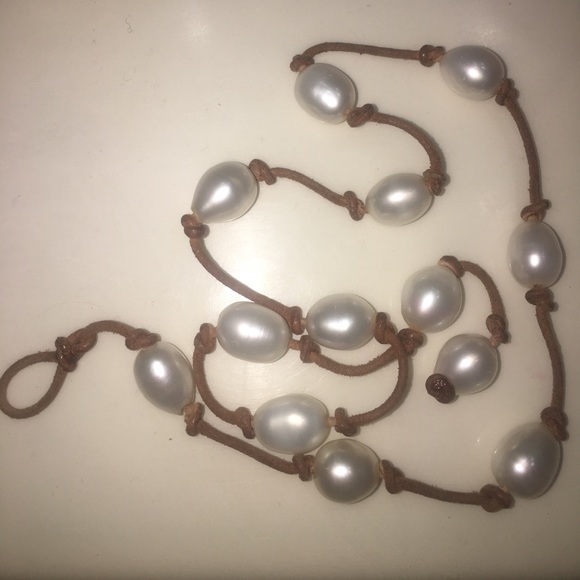 Freshwater pearl beaded necklace 16 inch seaside Pre-owned good condition - Picture 2 of 3
